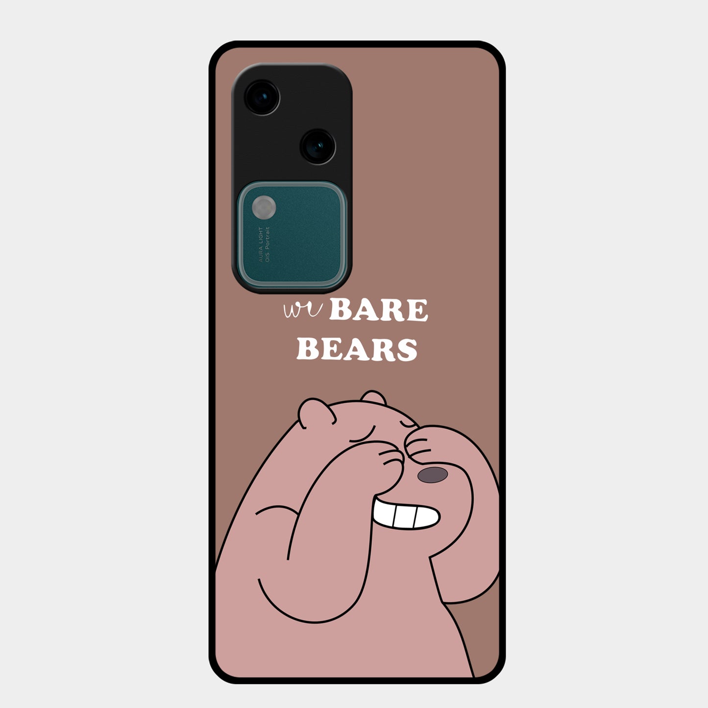 We Bare Bears Brown Glossy Metal Case Cover For Vivo ShopOnCliQ