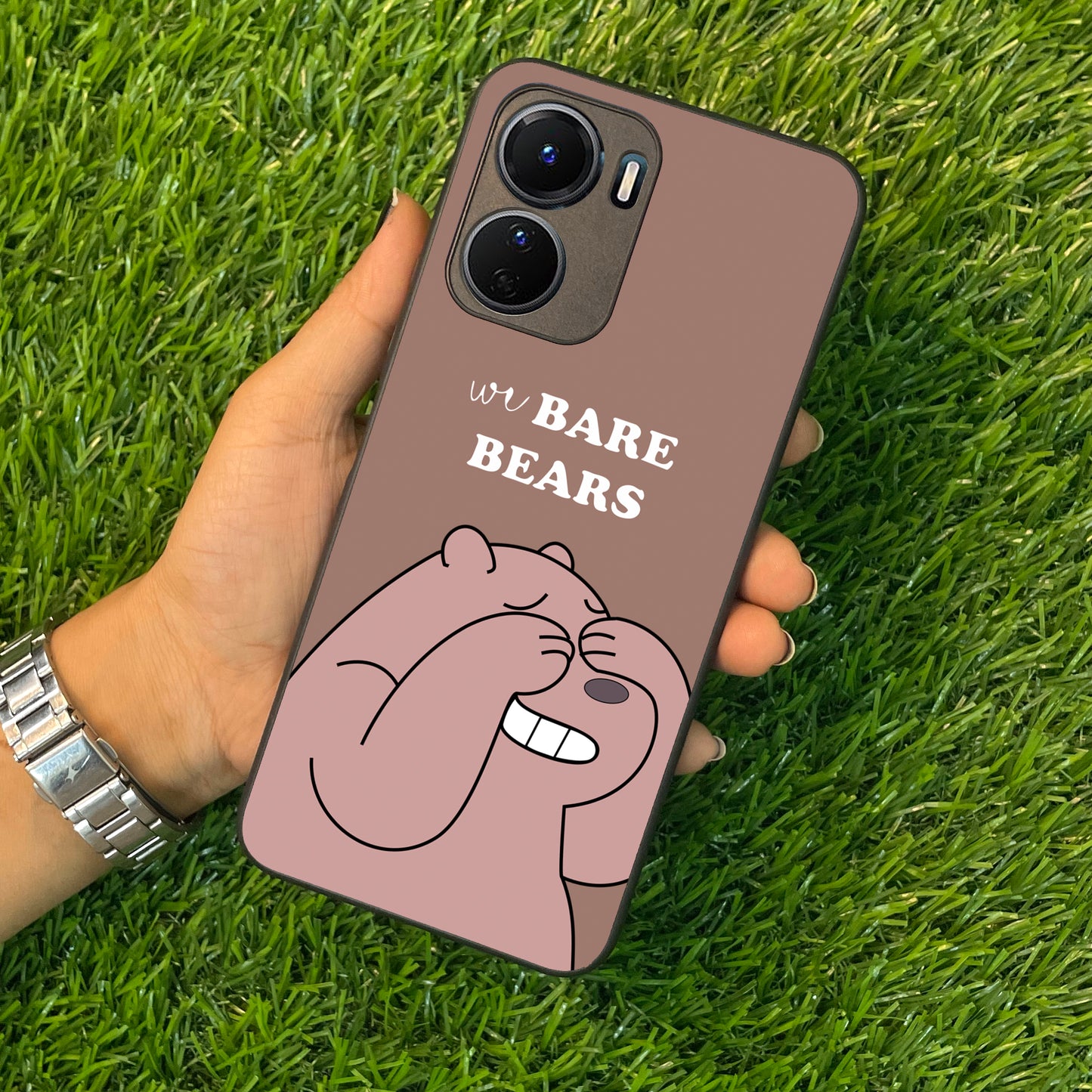 We Bare Bears Brown Glossy Metal Case Cover For Vivo ShopOnCliQ