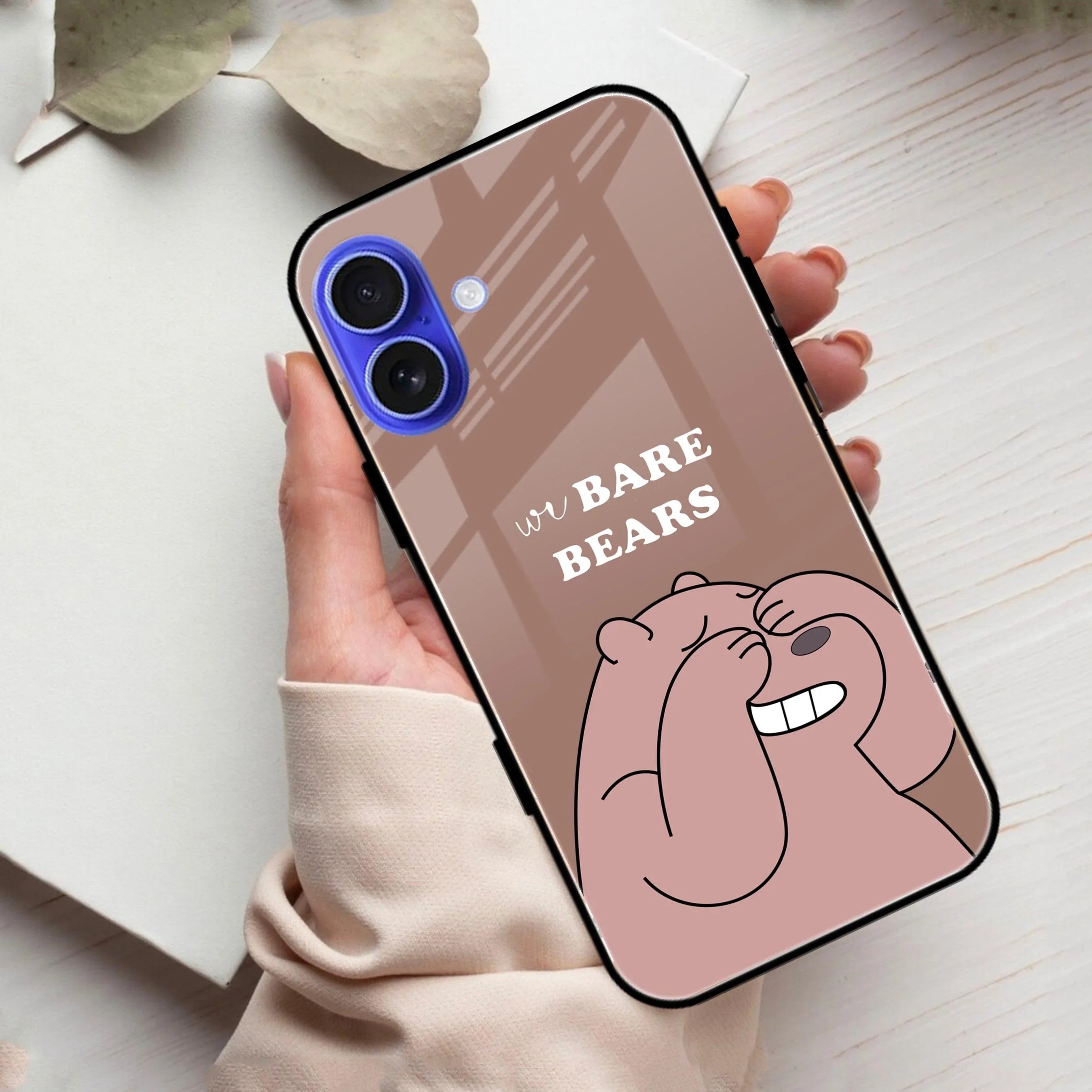 We Bare Bears Brown Glossy Metal Case Cover For iPhone - ShopOnCliQ
