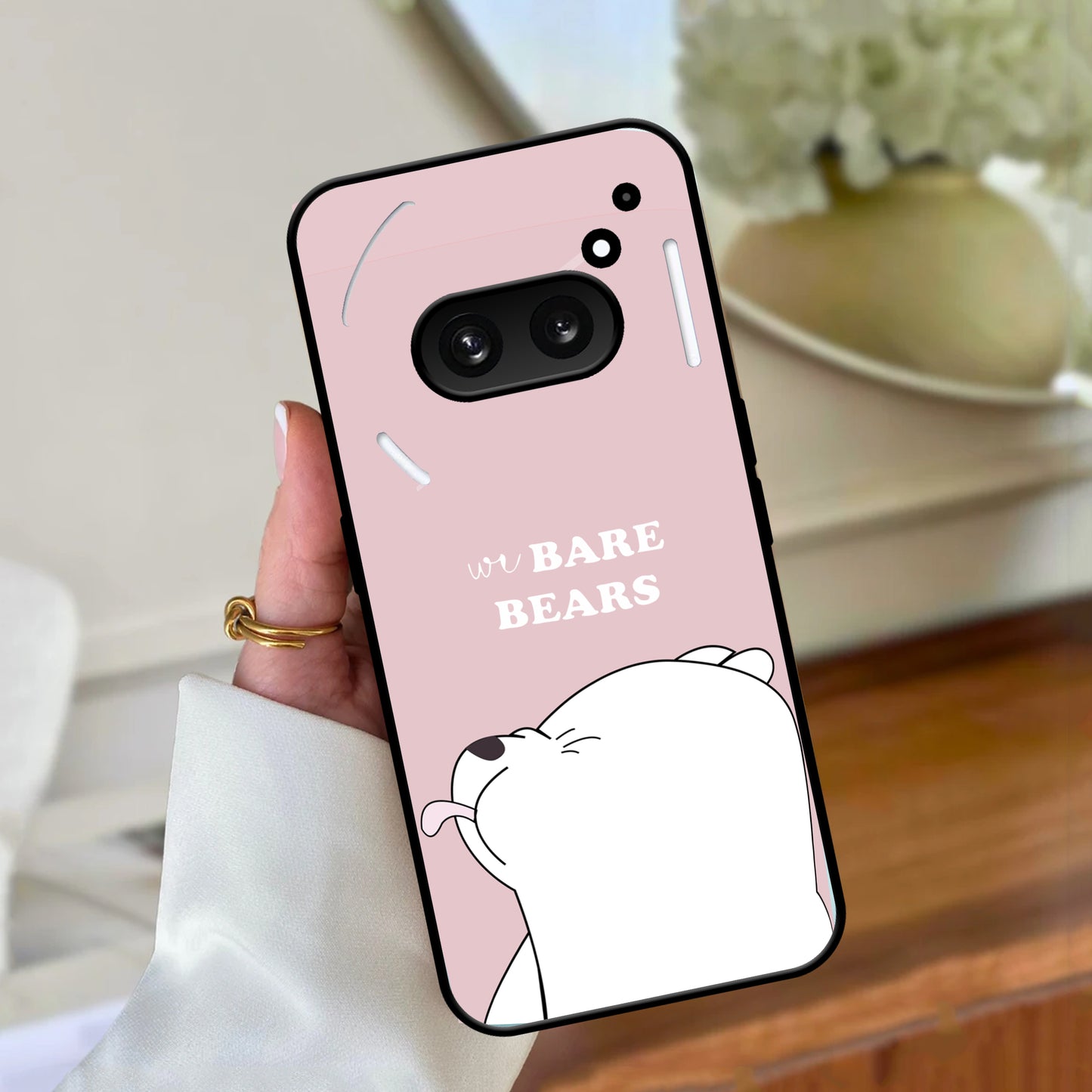 We Bare Bears Pink Glossy Metal Case Cover For Nothing ShopOnCliQ