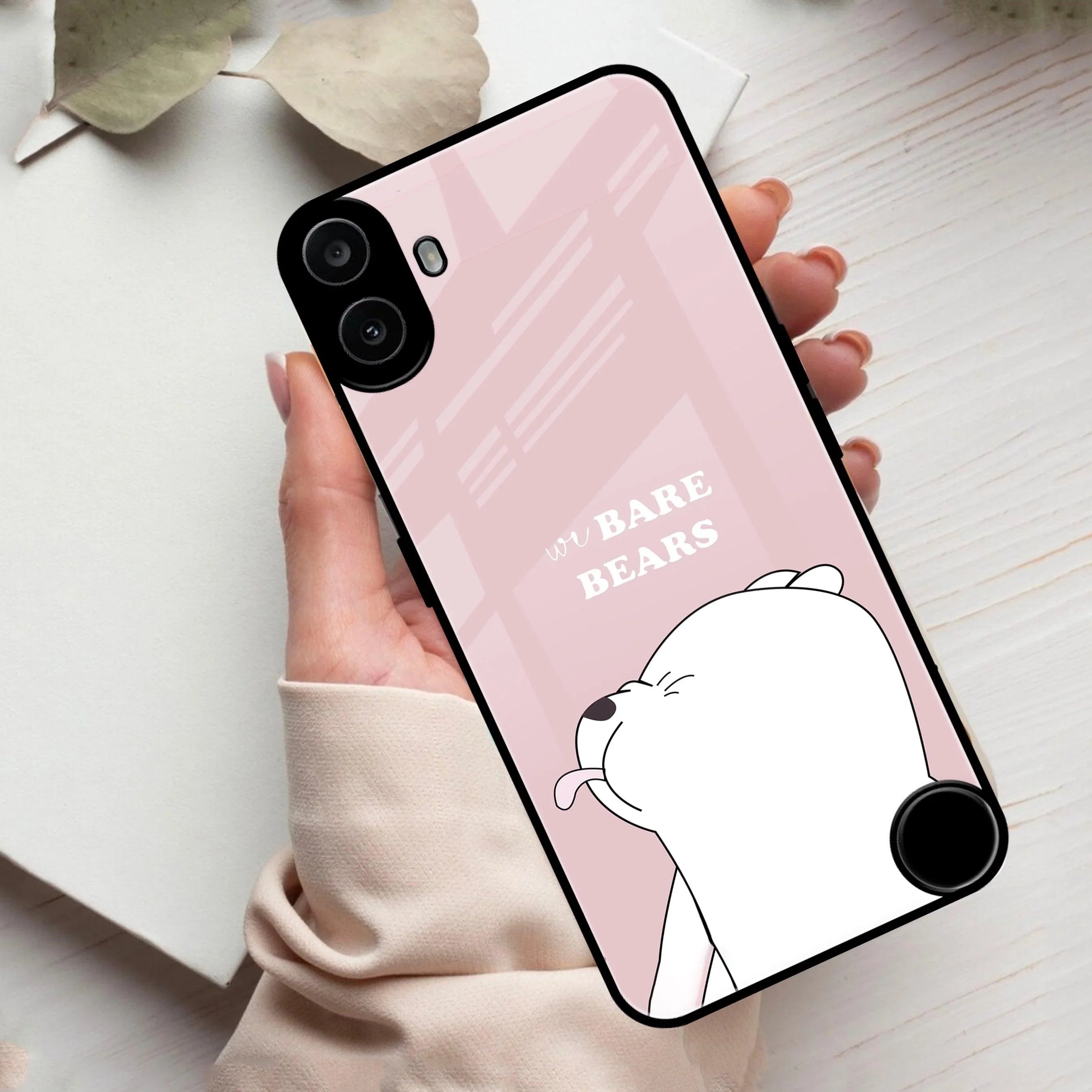 We Bare Bears Pink Glossy Metal Case Cover For Nothing - ShopOnCliQ
