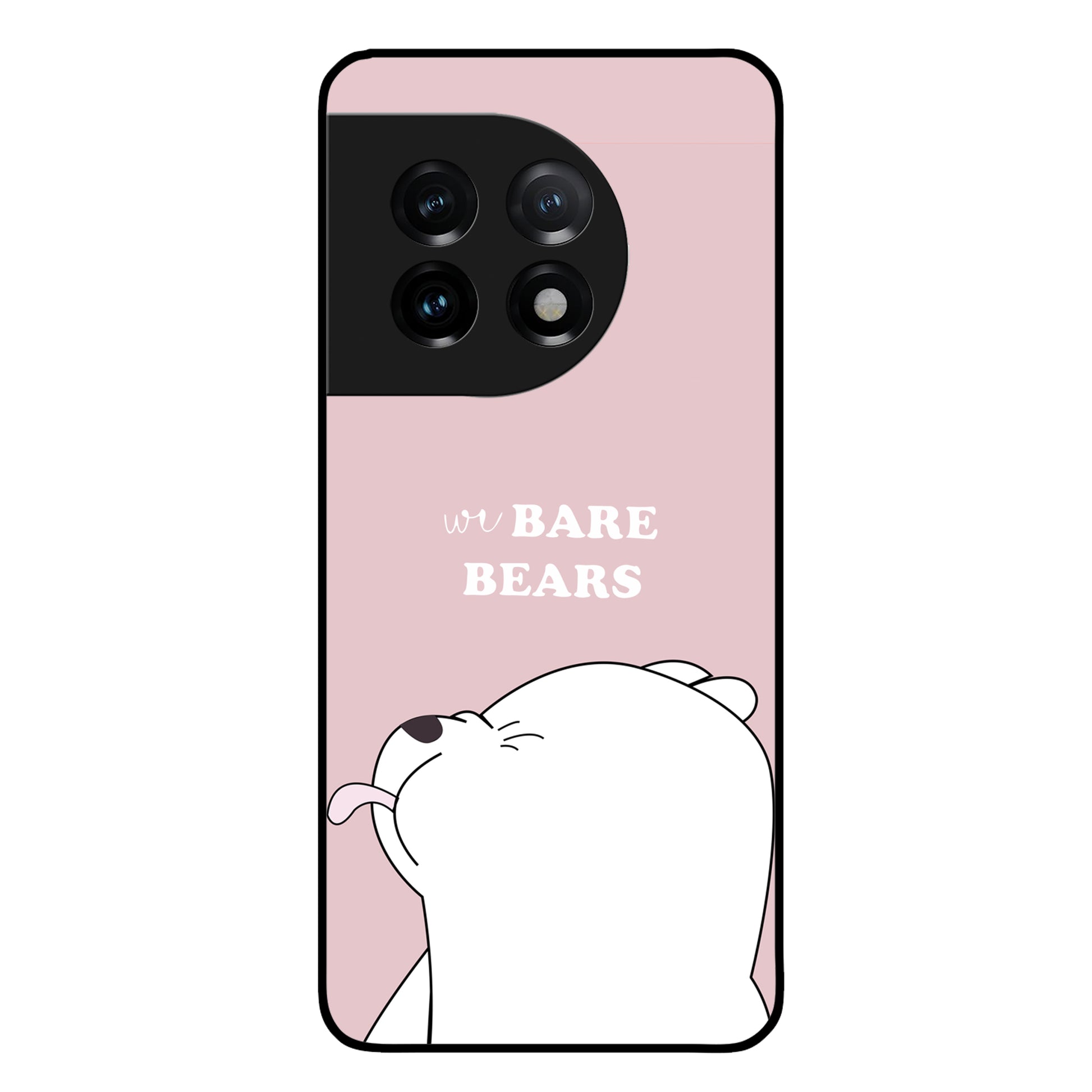 We Bare Bears Pink Glossy Metal Case Cover For OnePlus ShopOnCliQ