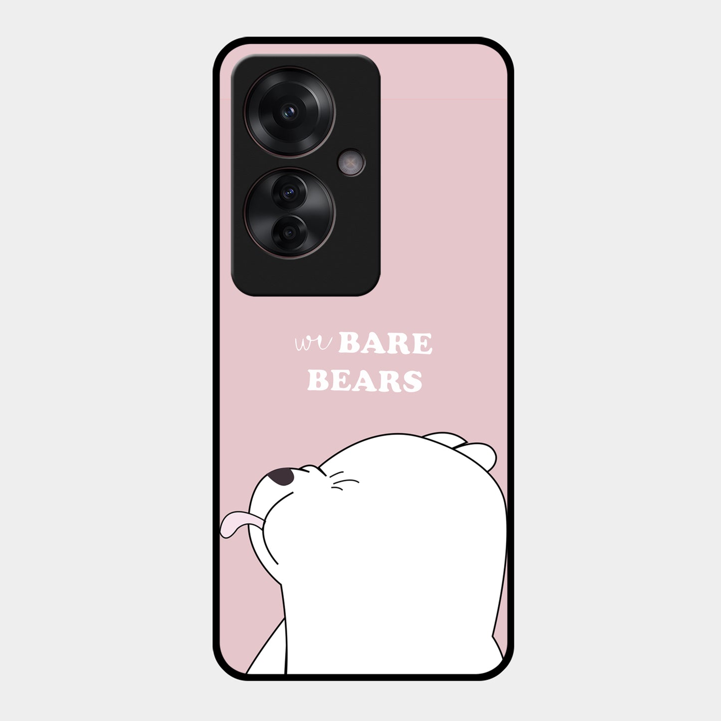 We Bare Bears Pink Glossy Metal Case Cover For Oppo - ShopOnCliQ