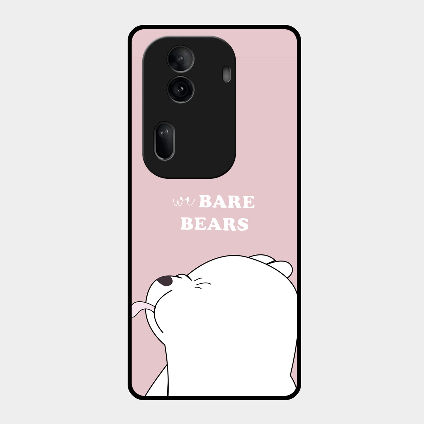 We Bare Bears Pink Glossy Metal Case Cover For Oppo ShopOnCliQ