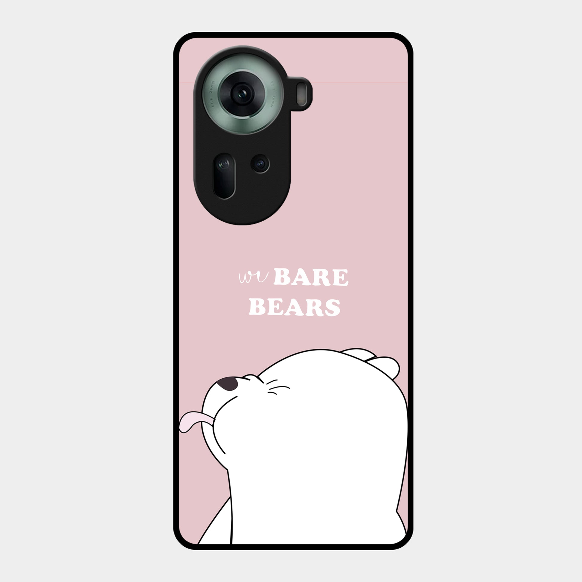 We Bare Bears Pink Glossy Metal Case Cover For Oppo - ShopOnCliQ