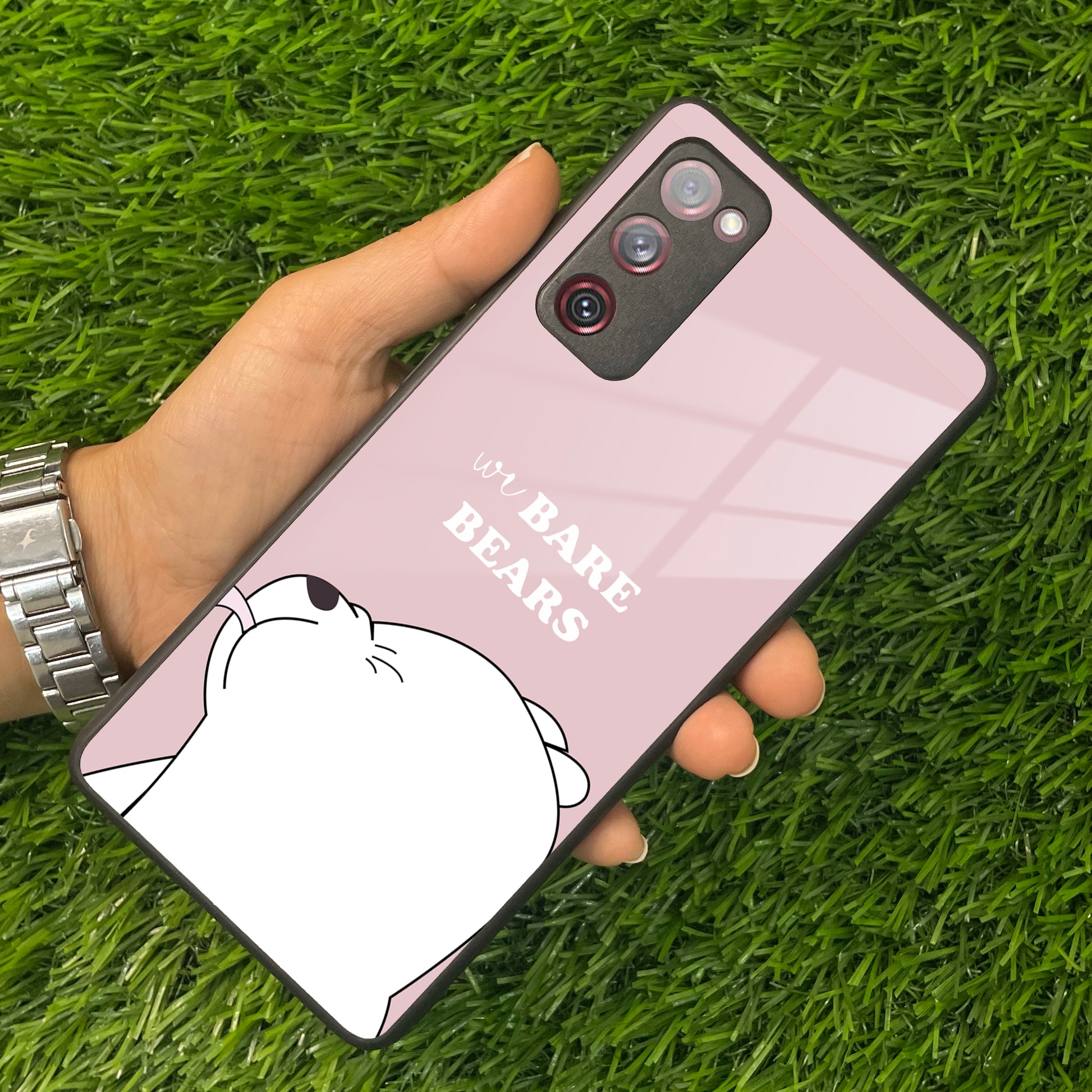 We Bare Bears Pink Glossy Metal Case Cover For Samsung ShopOnCliQ