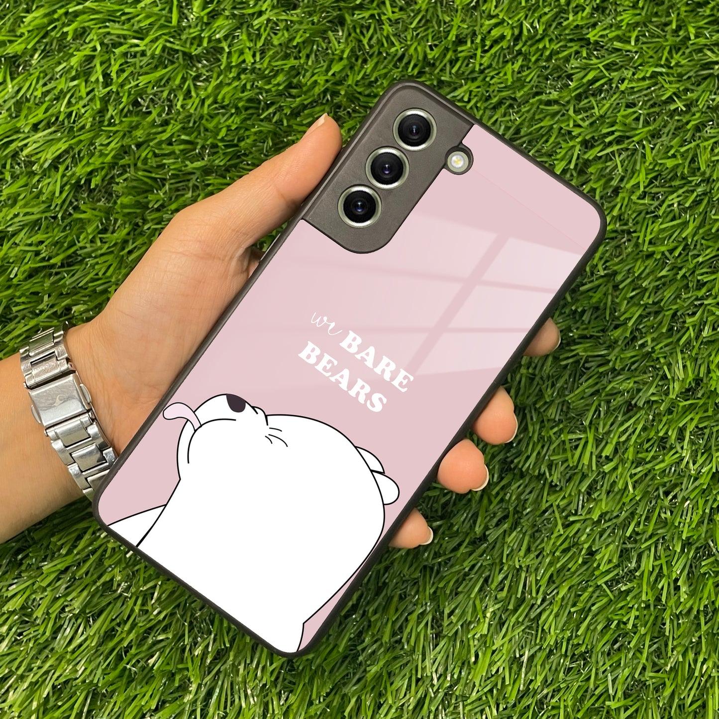 We Bare Bears Pink Glossy Metal Case Cover For Samsung ShopOnCliQ