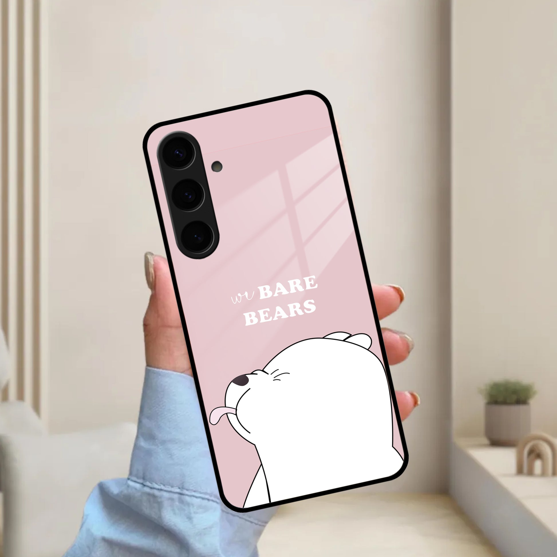 We Bare Bears Pink Glossy Metal Case Cover For Samsung ShopOnCliQ