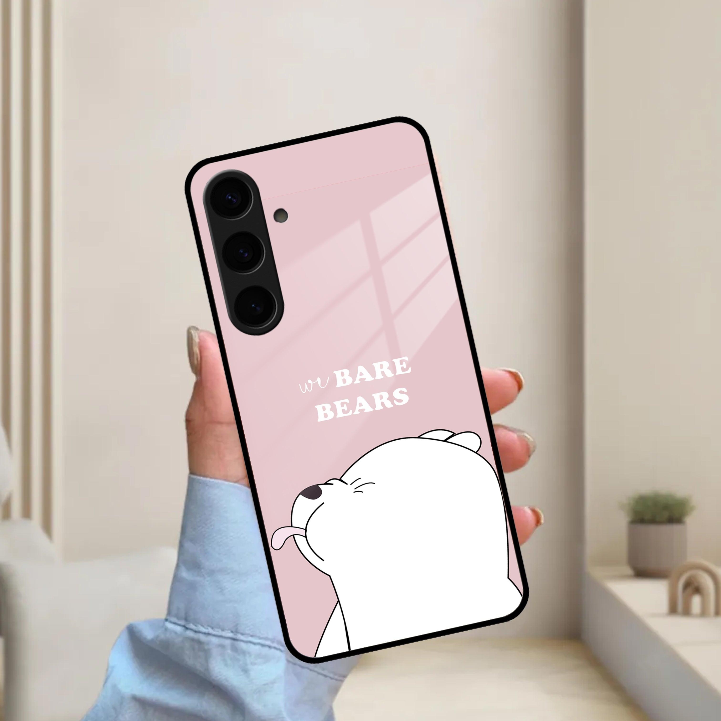 We Bare Bears Pink Glossy Metal Case Cover For Samsung - ShopOnCliQ