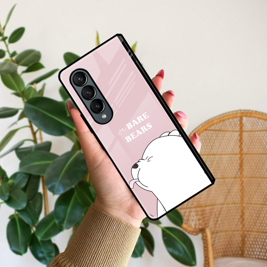 We Bare Bears Pink Glossy Metal Case Cover For Samsung - ShopOnCliQ