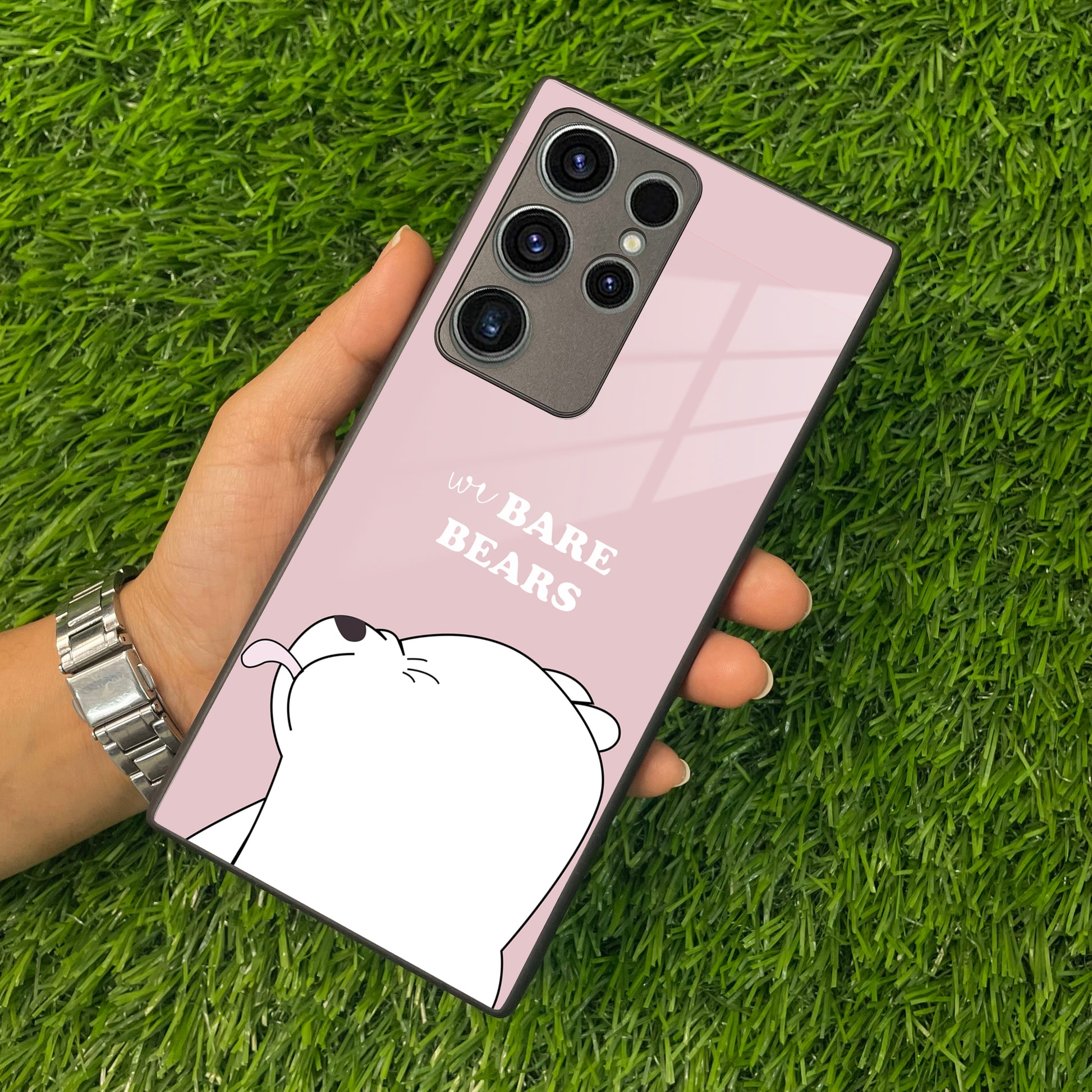 We Bare Bears Pink Glossy Metal Case Cover For Samsung ShopOnCliQ