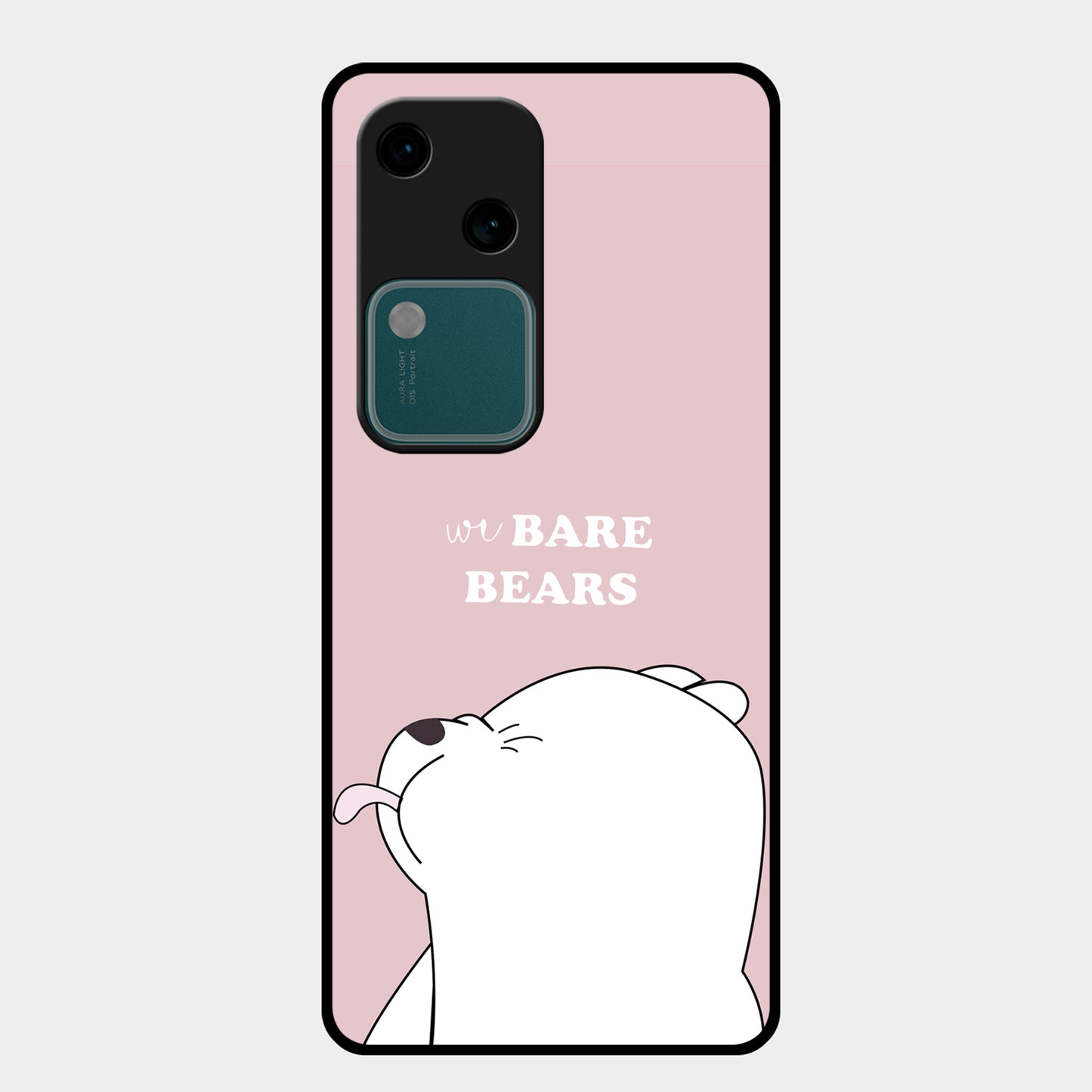 We Bare Bears Pink Glossy Metal Case Cover For Vivo ShopOnCliQ