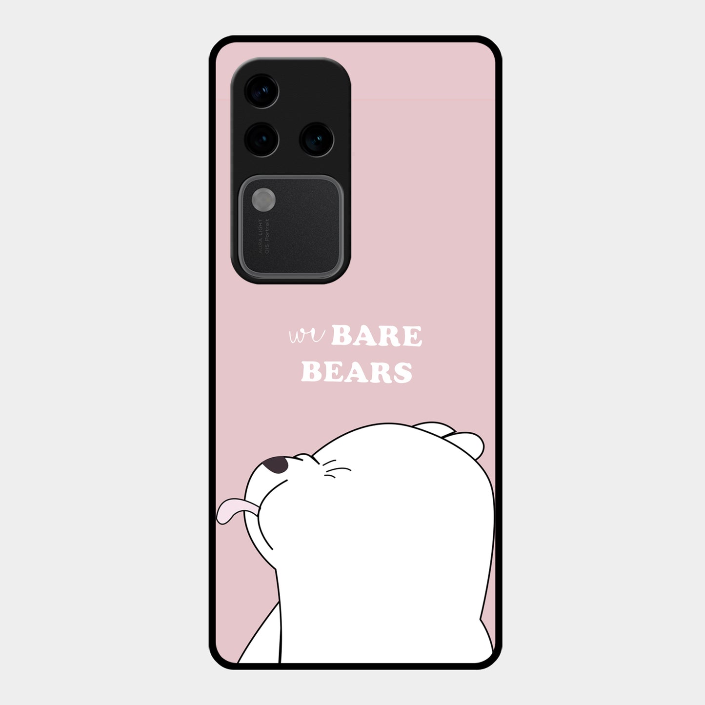 We Bare Bears Pink Glossy Metal Case Cover For Vivo ShopOnCliQ