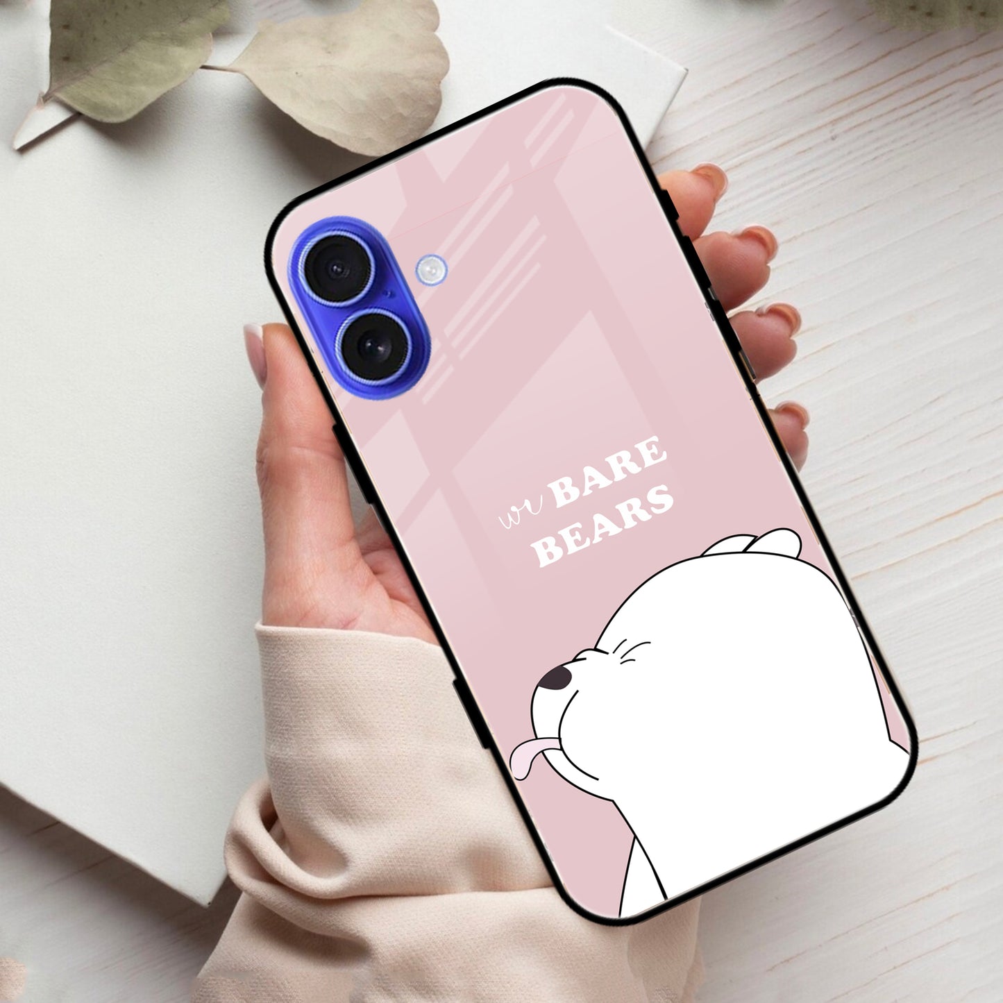 We Bare Bears Pink Glossy Metal Case Cover For iPhone ShopOnCliQ