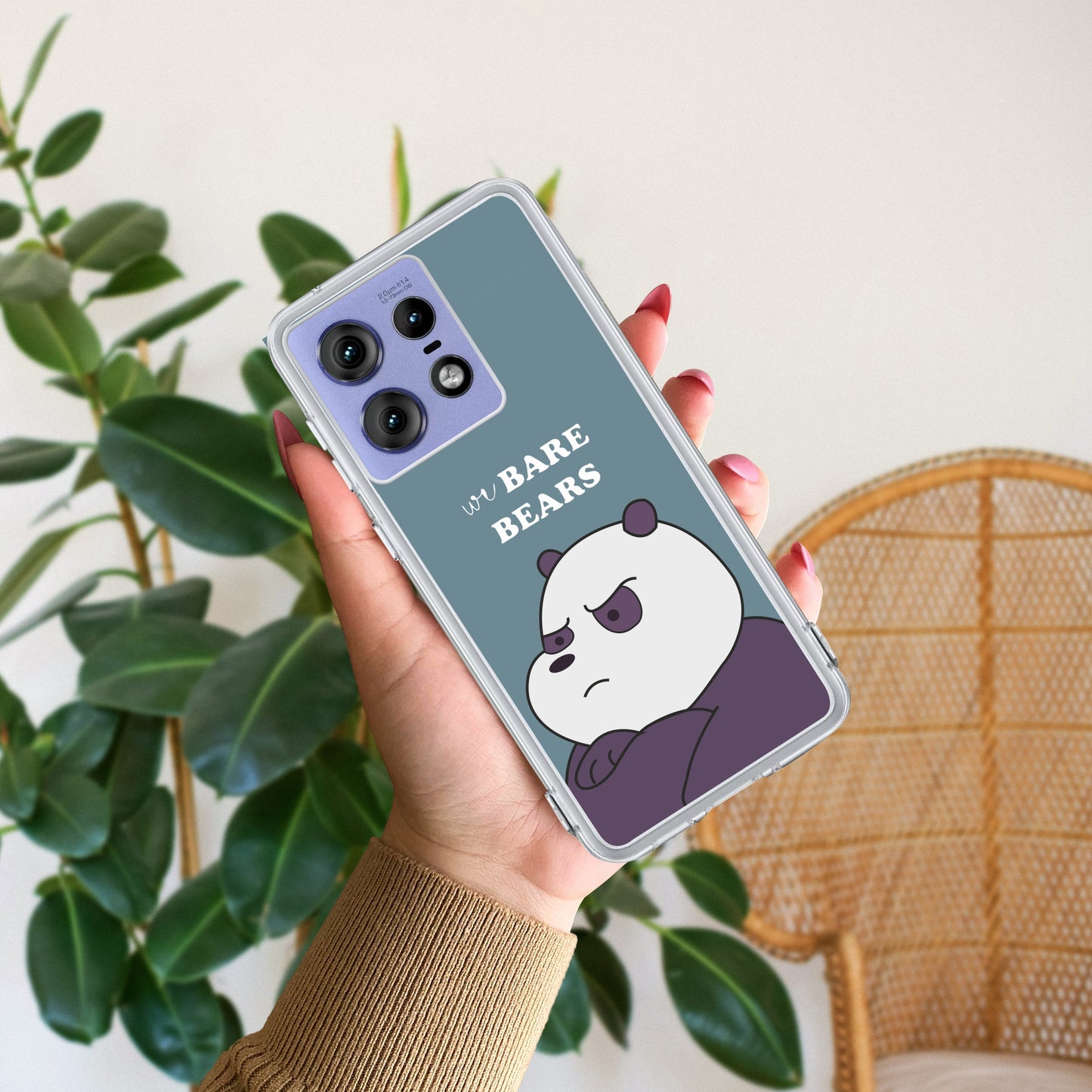 We Bare Bears Transparent Silicon Case Blue For Motorola ShopOnCliQ