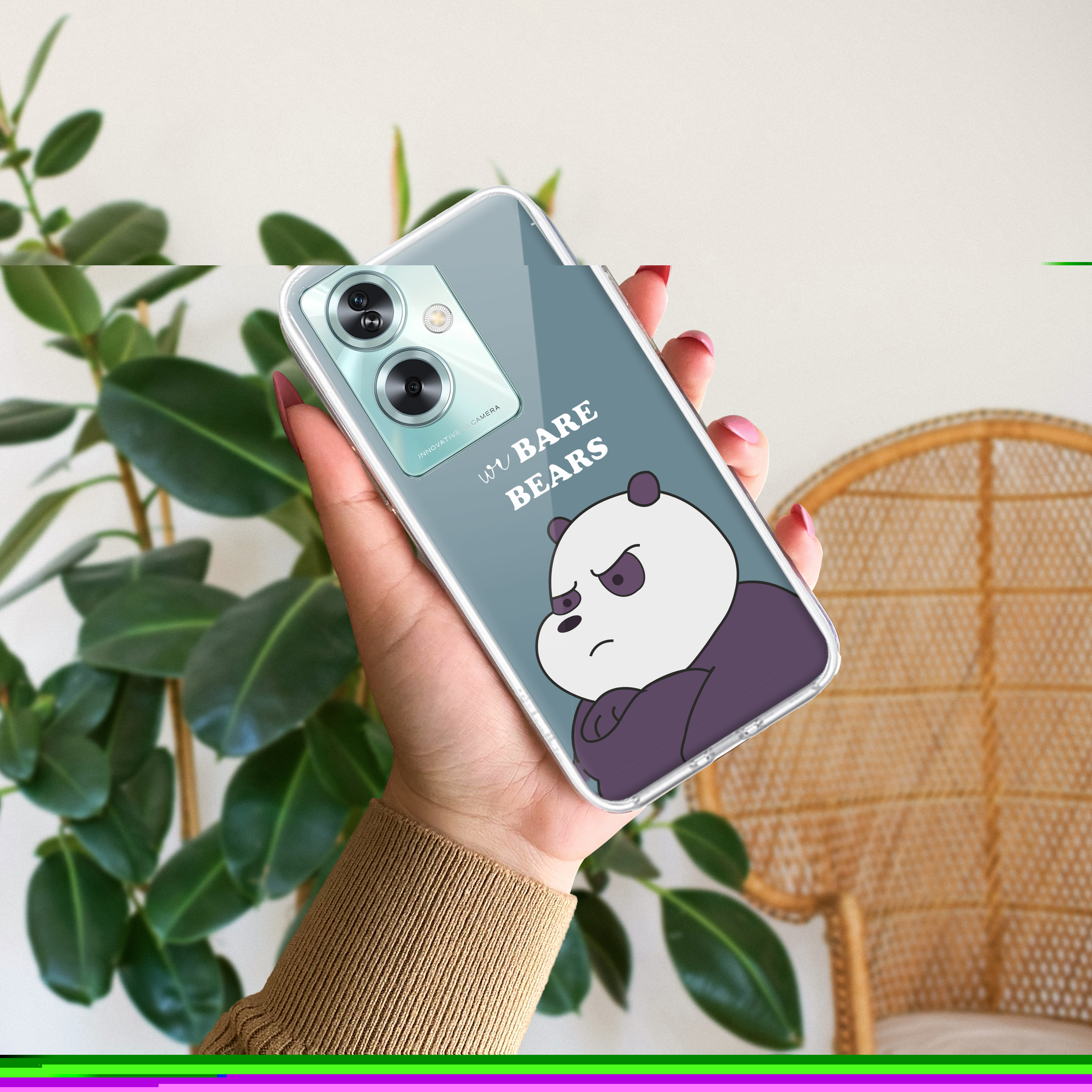 We Bare Bears Anti Yellow Case Blue For Oppo A79 5G
