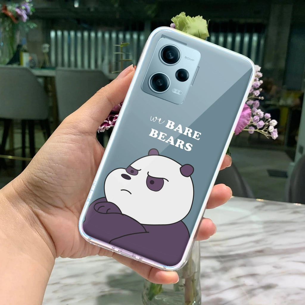 We Bare Bears Transparent Silicon Case Blue For Redmi Note 14 Pro 5G