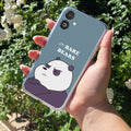 We Bare Bears Transparent Silicon Case Blue For Samsung Galaxy M06 5G