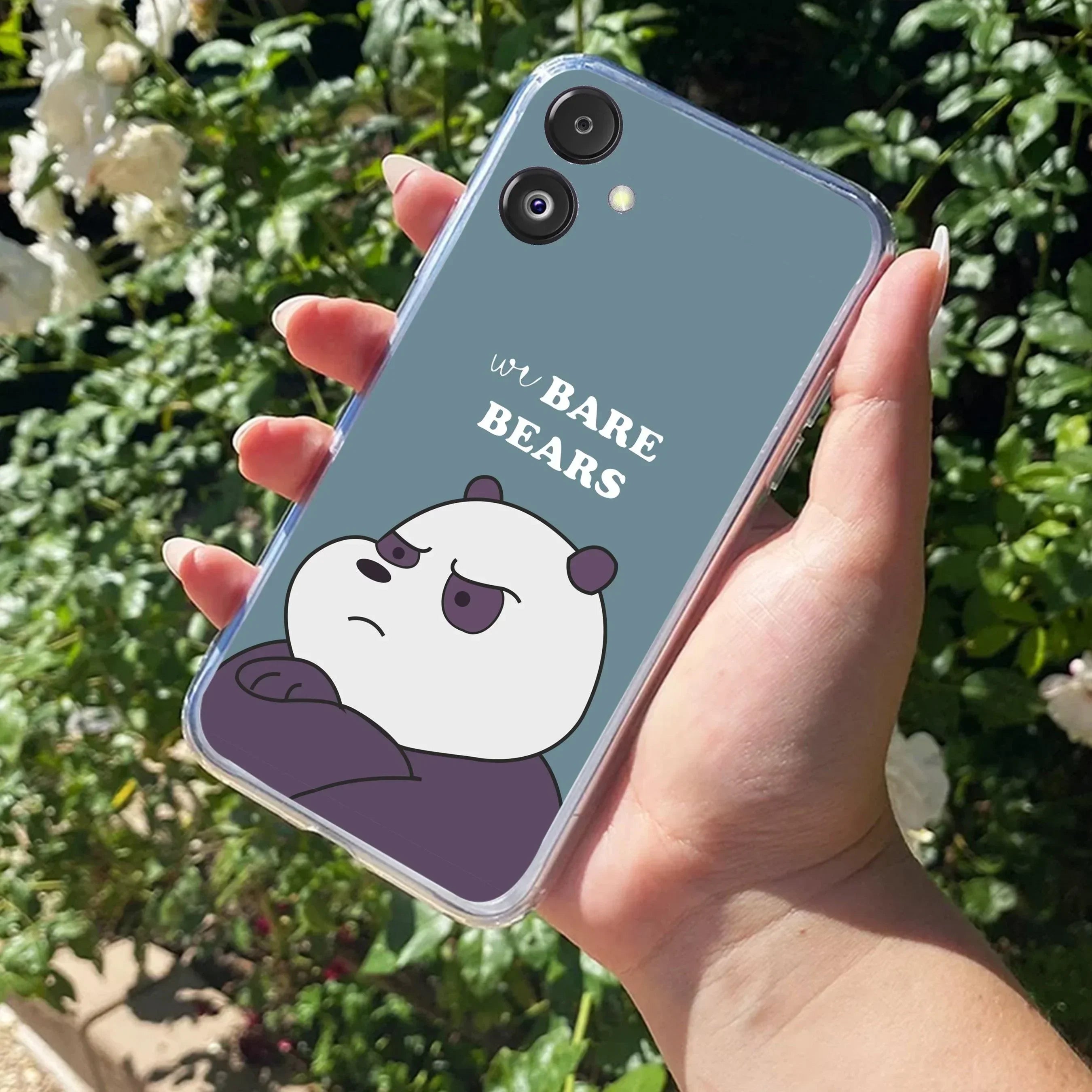 We Bare Bears Transparent Silicon Case Blue For Samsung Galaxy M06 5G