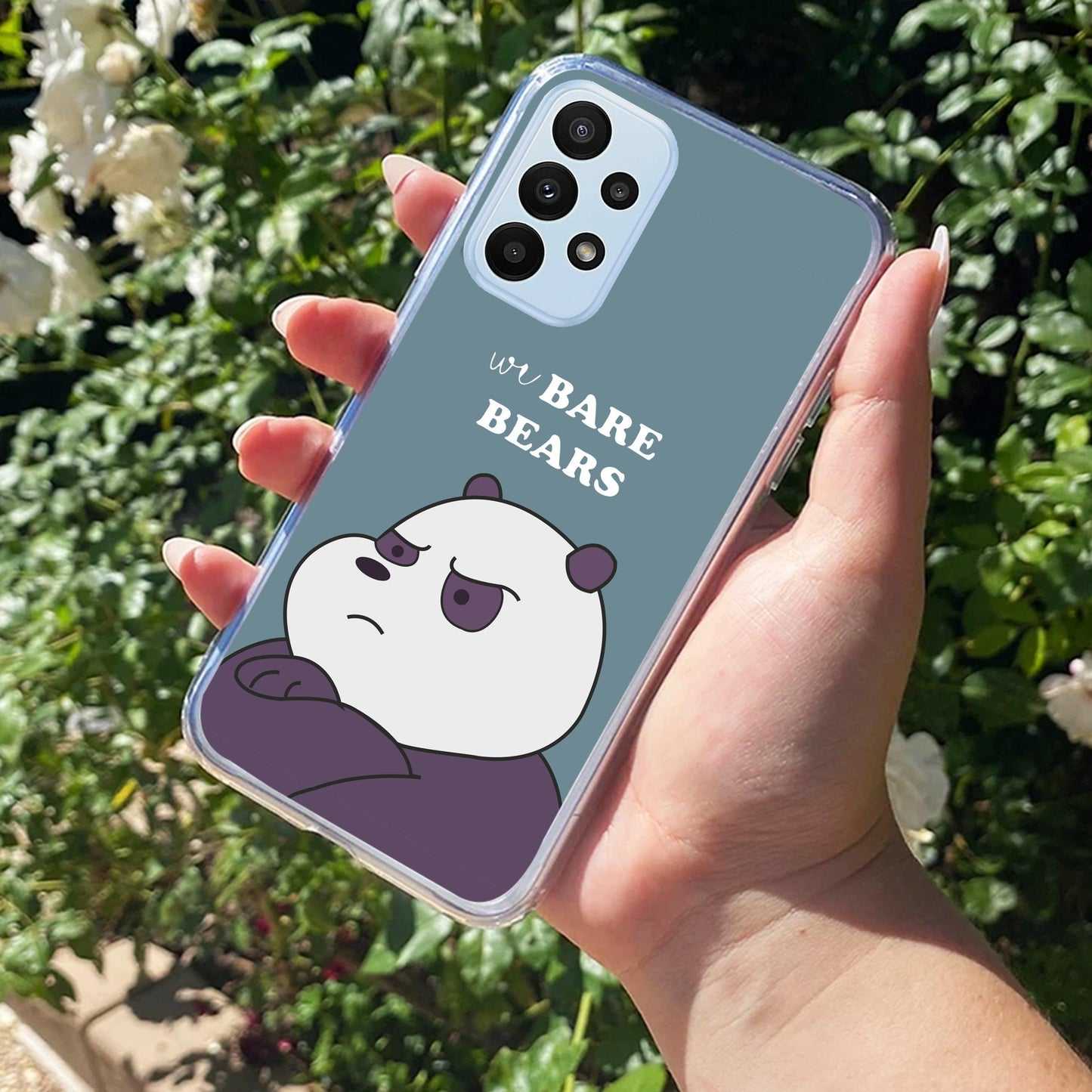 We Bare Bears Transparent Silicon Case Blue For Samsung