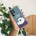 We Bare Bears Transparent Silicon Case Blue For Samsung Galaxy S25 Ultra 5G