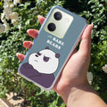 We Bare Bears Transparent Silicon Case Blue For Vivo X90 Pro Plus 5G