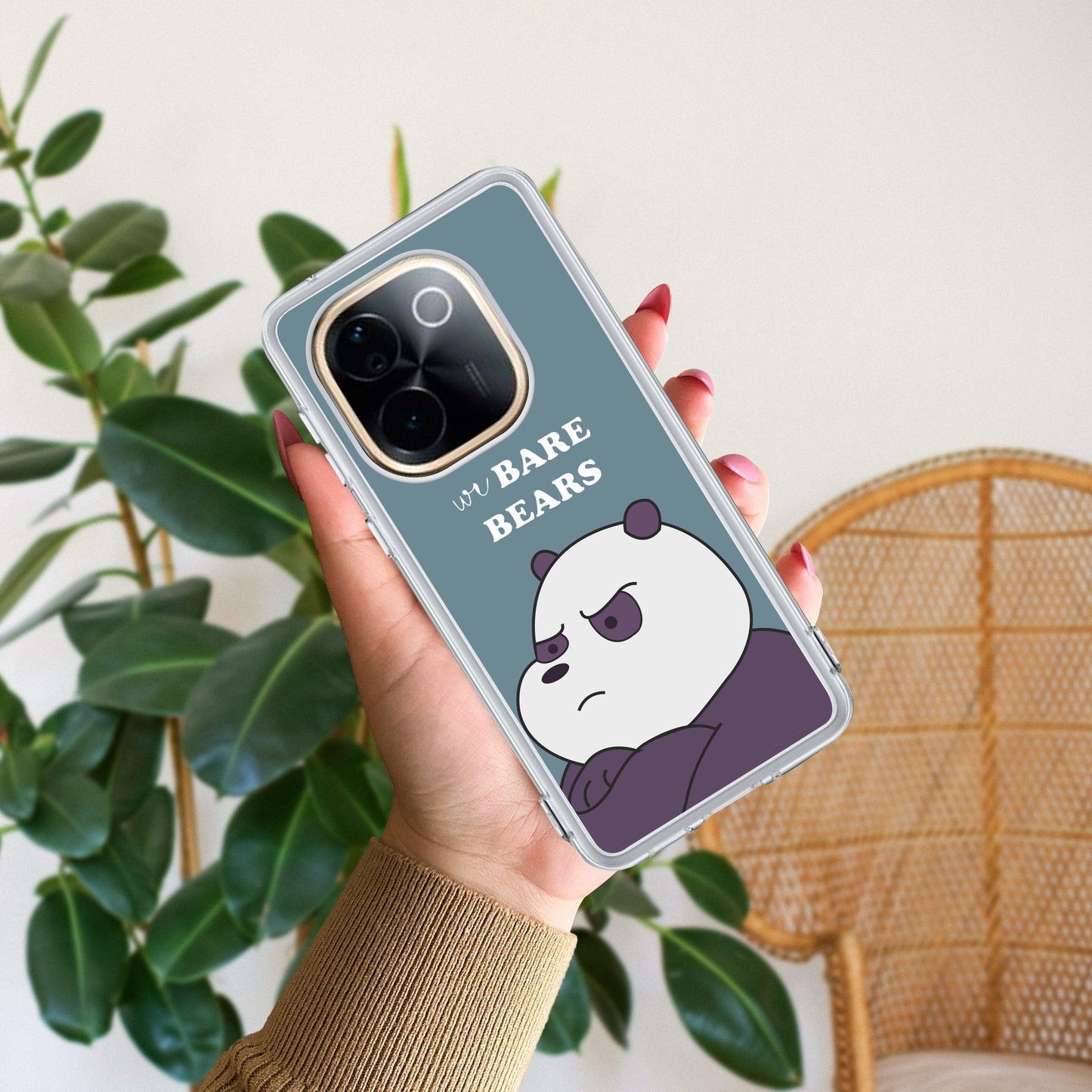 We Bare Bears Transparent Silicon Case Blue For Vivo