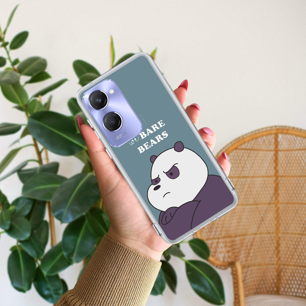We Bare Bears Transparent Silicon Case Blue For Vivo T1 44W