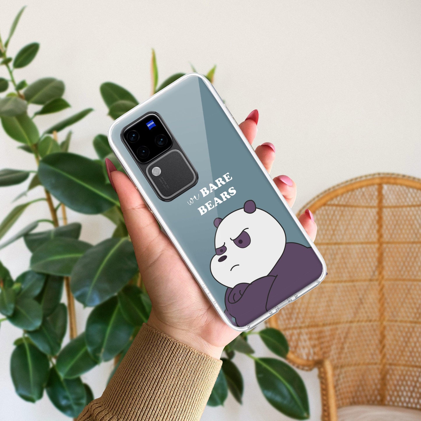 We Bare Bears Transparent Silicon Case Blue For Vivo