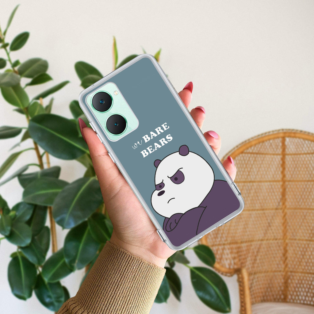 We Bare Bears Transparent Silicon Case Blue For Vivo V29 5G
