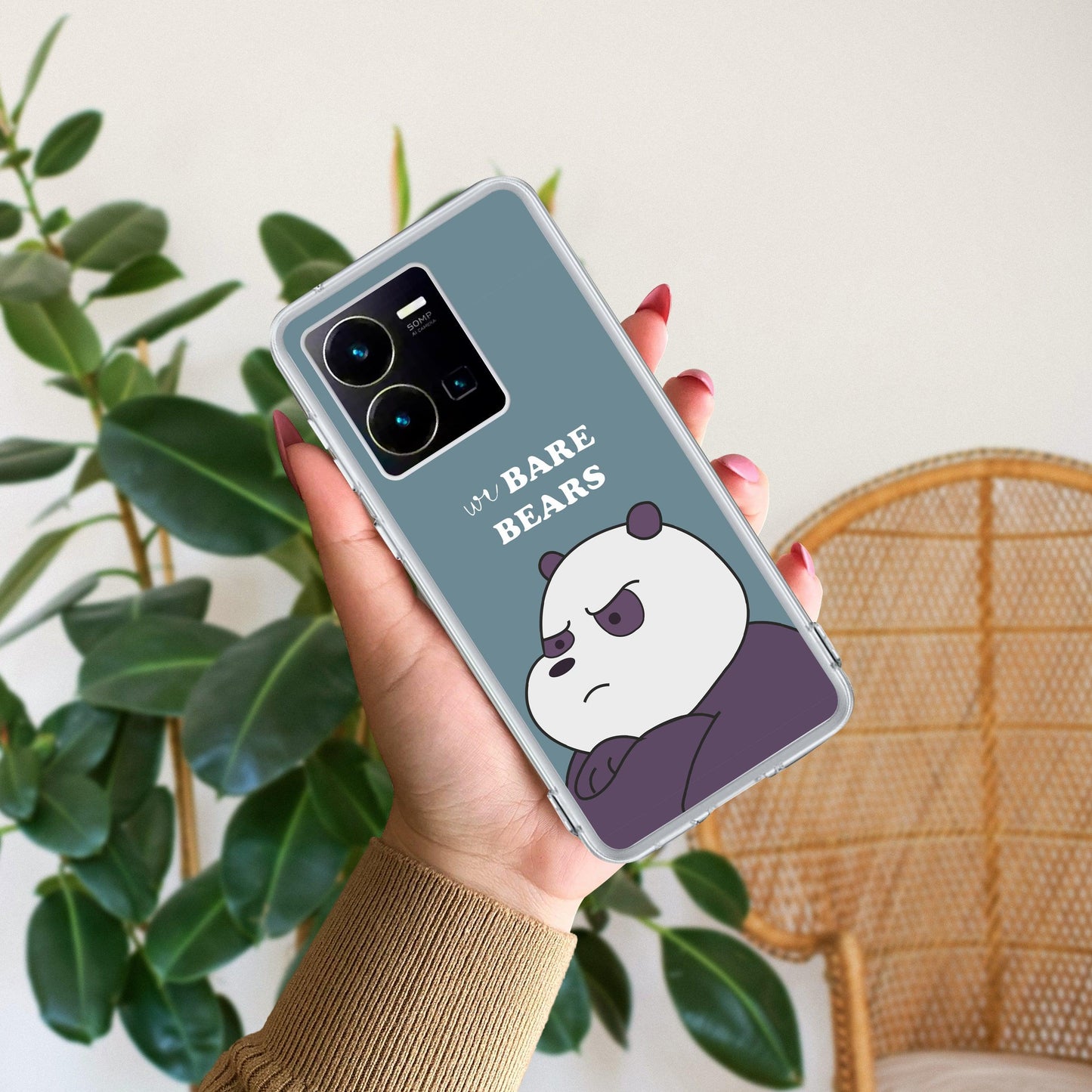 We Bare Bears Transparent Silicon Case Blue For Vivo