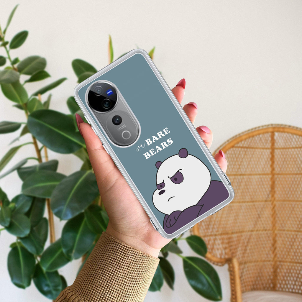 We Bare Bears Transparent Silicon Case Blue For Vivo T1 5G