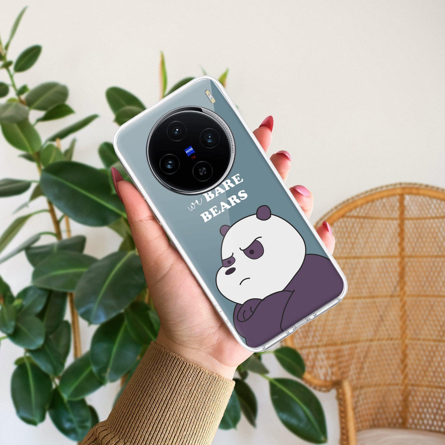 We Bare Bears Transparent Silicon Case Blue For Vivo