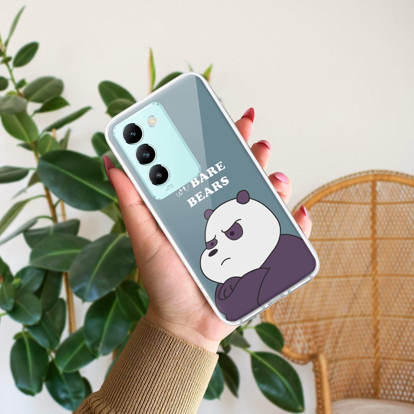 We Bare Bears Transparent Silicon Case Blue For Vivo