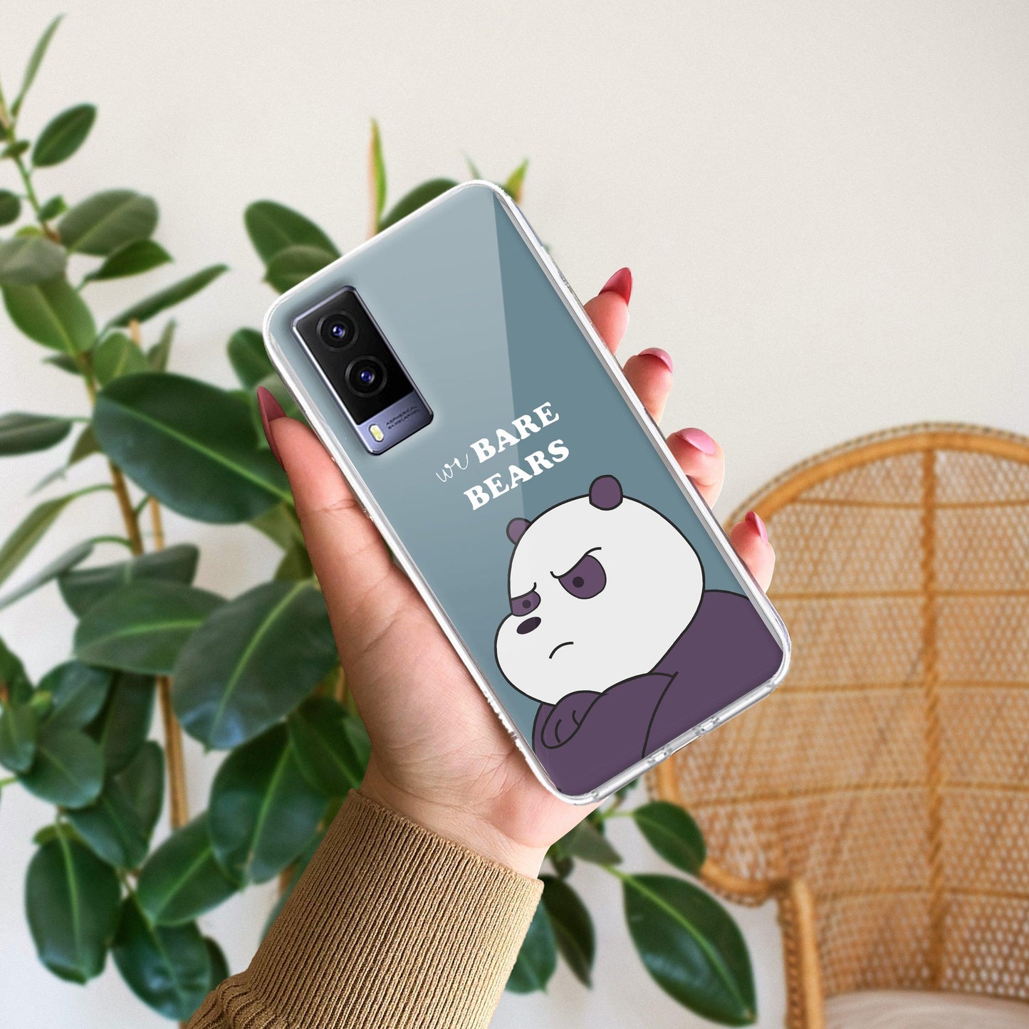 We Bare Bears Transparent Silicon Case Blue For Vivo