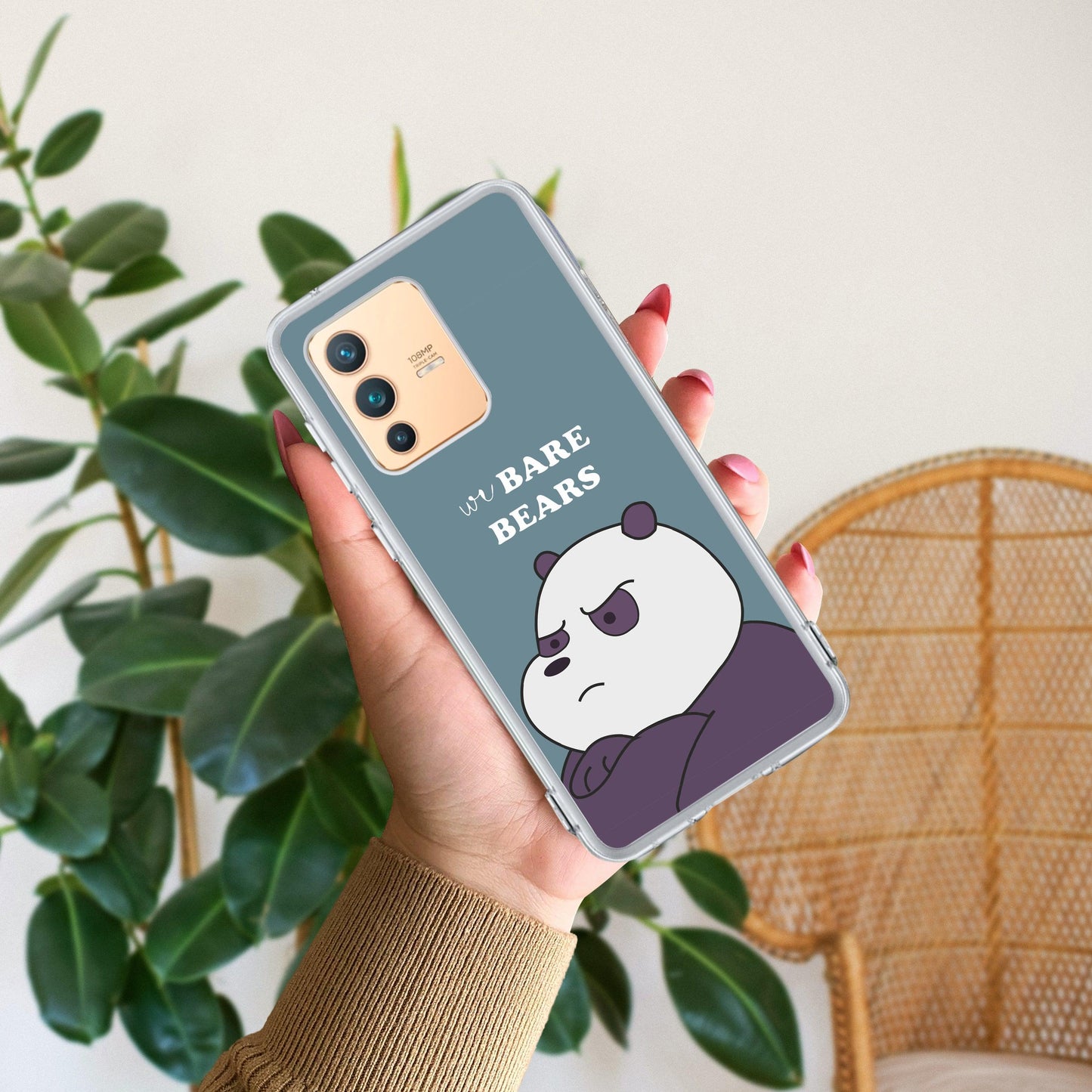 We Bare Bears Transparent Silicon Case Blue For Vivo
