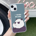 We Bare Bears Transparent Silicon Case Blue For iPhone 14 Plus