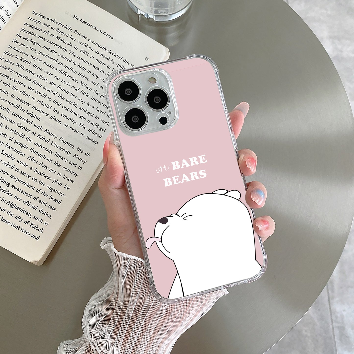 We Bare Bears Transparent Silicon Case Pink For Motorola ShopOnCliQ