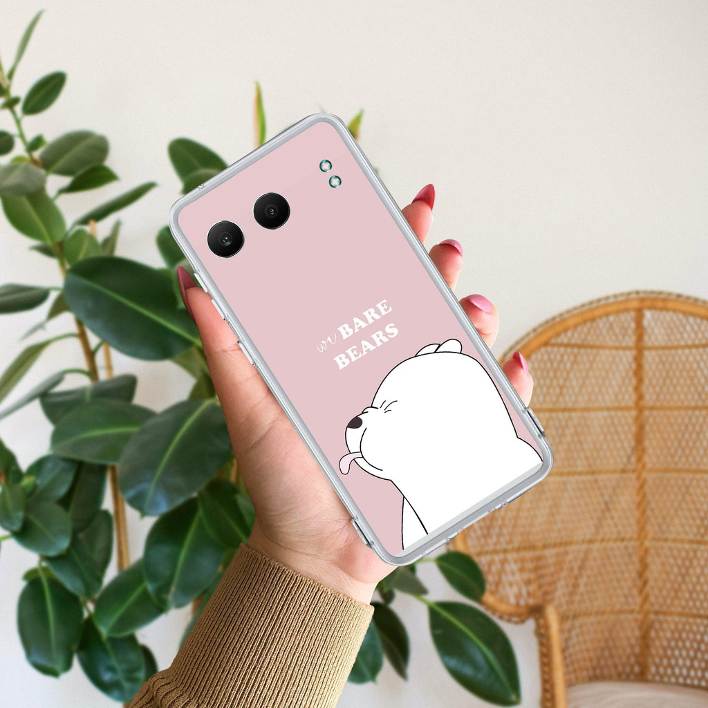 We Bare Bears Transparent Silicon Case Pink For OnePlus Nord 4 5G