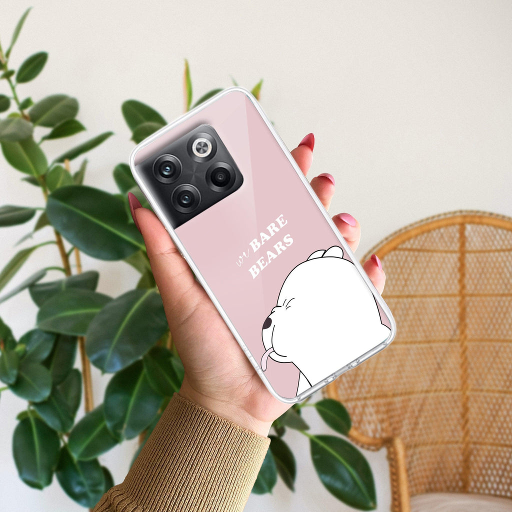 We Bare Bears Anti Yellow Case Pink For OnePlus 10T 5G