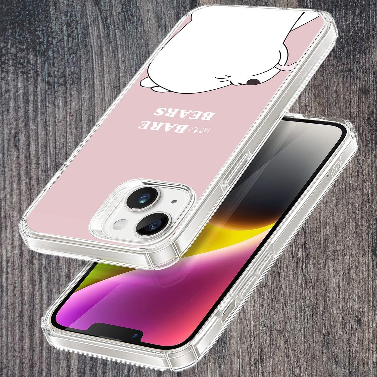 We Bare Bears Transparent Silicon Case Pink For Oppo Reno 14 5G