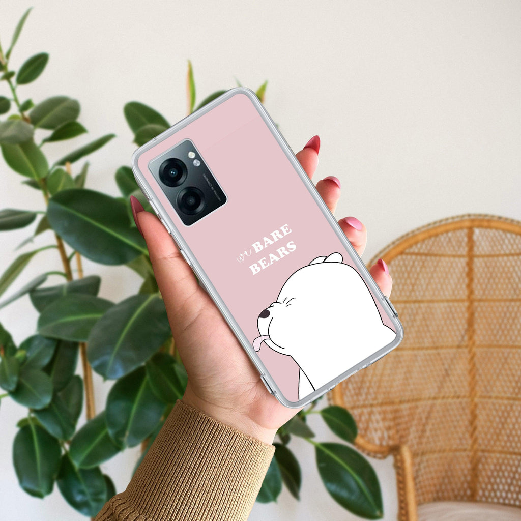 We Bare Bears Transparent Silicon Case Pink For Realme/Narzo - ShopOnCliQ
