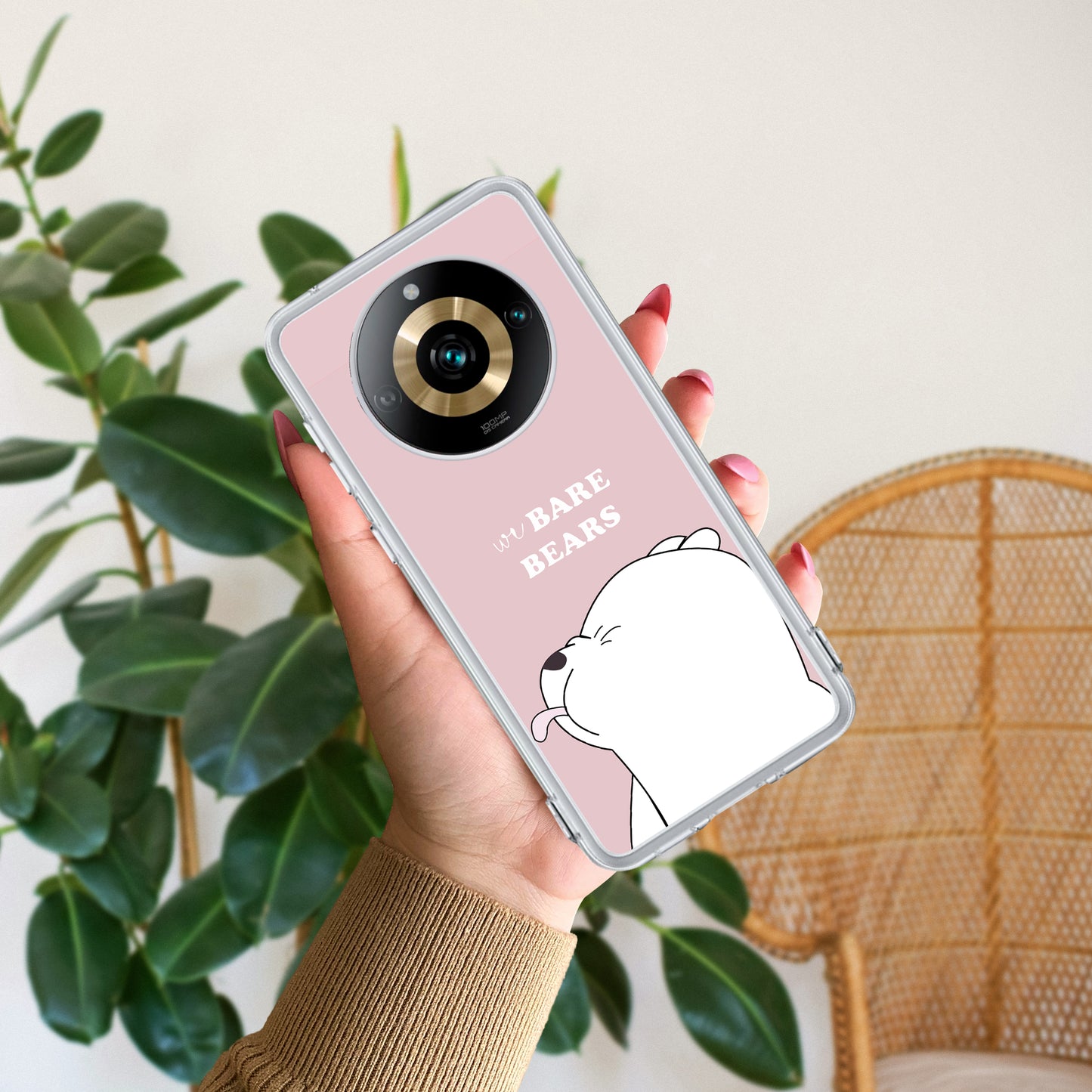 We Bare Bears Transparent Silicon Case Pink For Realme/Narzo ShopOnCliQ