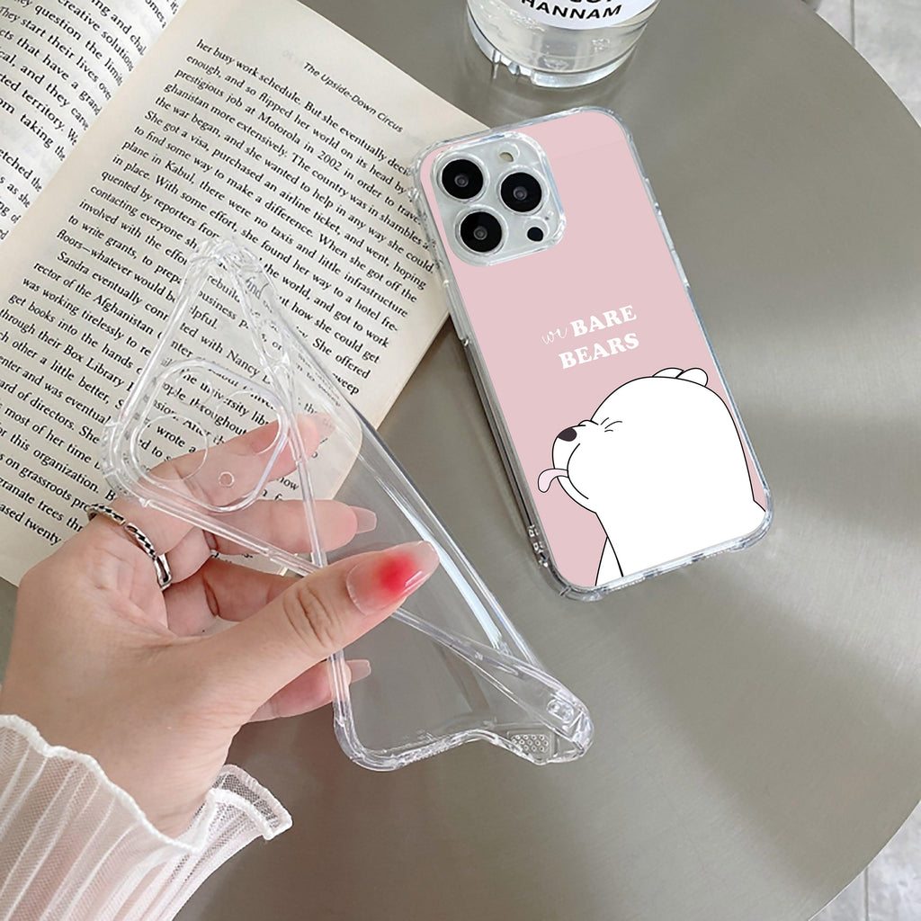 We Bare Bears Transparent Silicon Case Pink For Realme/Narzo - ShopOnCliQ