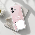 We Bare Bears Transparent Silicon Case Pink For Redmi 12 5G