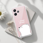 We Bare Bears Transparent Silicon Case Pink For Redmi Note 13 Pro 5G
