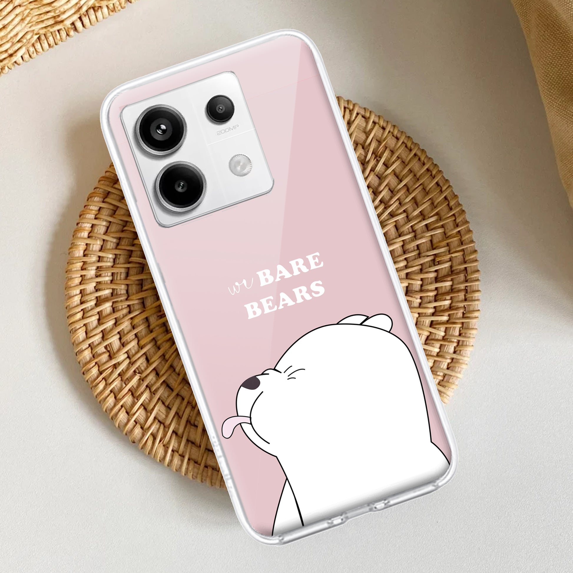 We Bare Bears Transparent Silicon Case Pink For Redmi/Xiaomi ShopOnCliQ