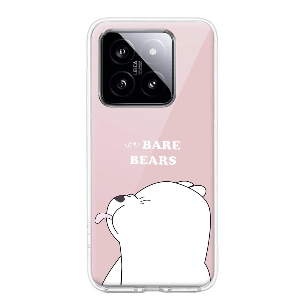 We Bare Bears Transparent Silicon Case Pink For Redmi Note 11
