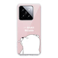 We Bare Bears Transparent Silicon Case Pink For Xiaomi 14 5G