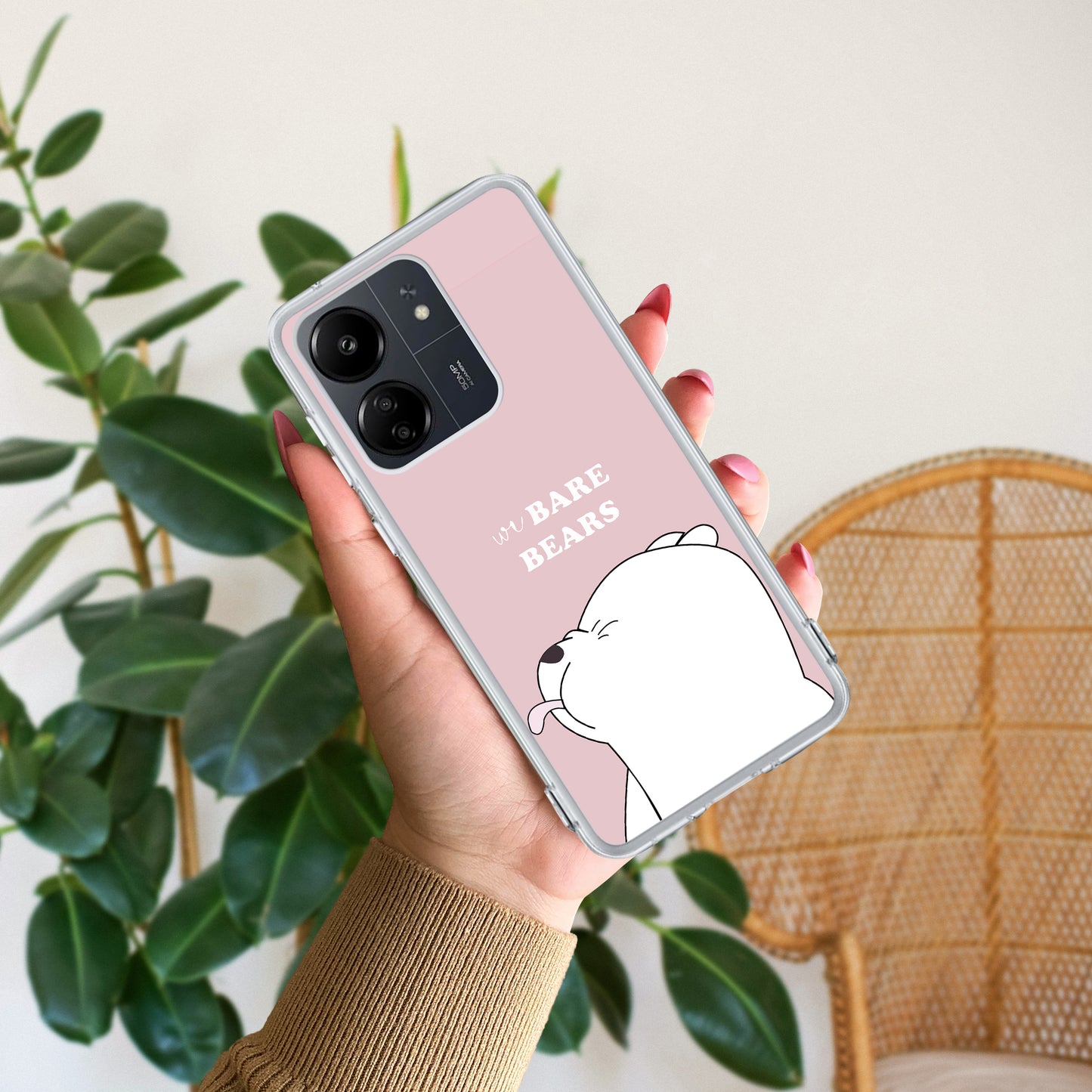 We Bare Bears Transparent Silicon Case Pink For Redmi/Xiaomi ShopOnCliQ